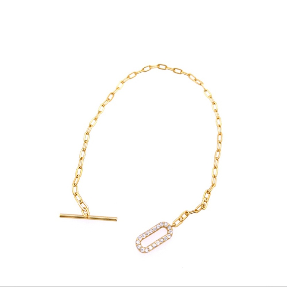 Toggle Mini Link Chain Bracelet - Picture 2 of 3